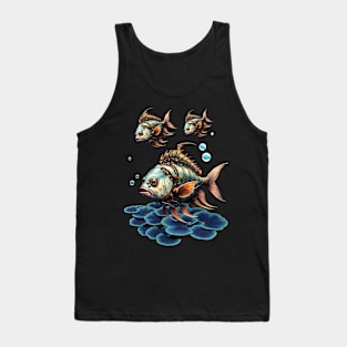 Stunning fantasy steampunk fish Tank Top